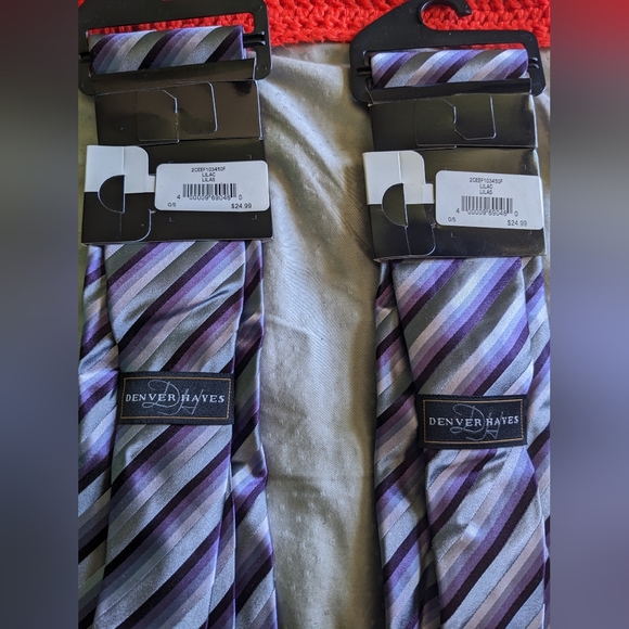 Casual Formal Classy Men 100% Silk Ties Denver Hayes NWT Stain Repellant - Picture 4 of 9